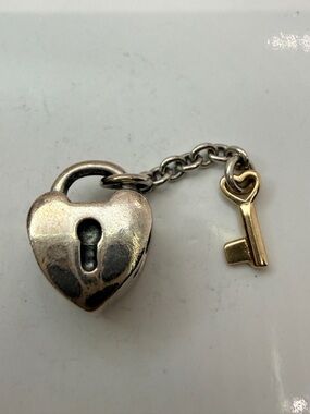 Pandora Key to My Heart Dangle Charm Sterling Silver & 14k Gold 790288